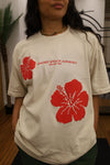 NEW- Hibiscus pixel tee- Heavy weight