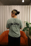 * NEW- signature women's box cut tee- Green wash