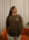 * Signature Crewneck - Brown embroidered