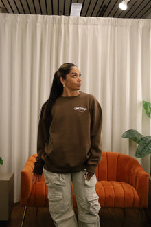  * Signature Crewneck - Brown embroidered