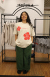 NEW- Hibiscus pixel tee- Heavy weight