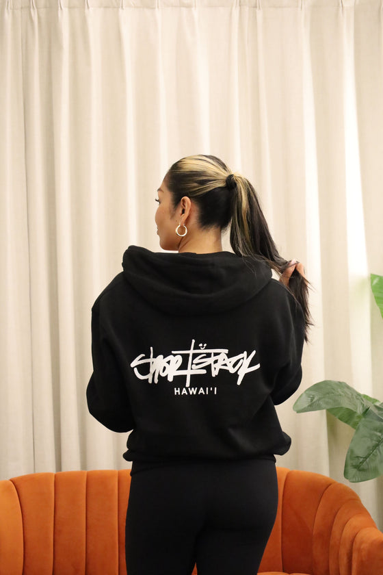 * Classic Zip Up Signature Hoodie- Black