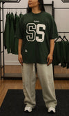 NEW- SS Jersey tee. Green vintage wash