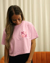 * SMALL+SIMPLE X SHORT STACK HAWAII COLLAB- Crop Top- Pink