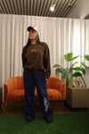 * Chocolate brown sweater
