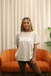 * Short Stack University- Light Gray/ White