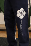 NEW- Straight-leg sweat pant - Pixel Hibiscus