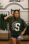 NEW- SS Jersey tee. Green vintage wash