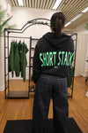 NEW- SHORT STACK NEON zip up hoodie