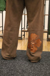 NEW- Straight-leg sweat pant - Pixel Hibiscus