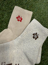 NEW SOCKS- hibiscus and short stack