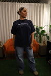 *NEW - Short stack - baby block tee- Heavy weight- Navy