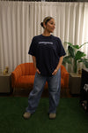 *NEW - Short stack - baby block tee- Heavy weight- Navy