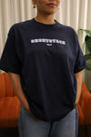 *NEW - Short stack - baby block tee- Heavy weight- Navy