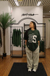 NEW- SS Jersey tee. Green vintage wash