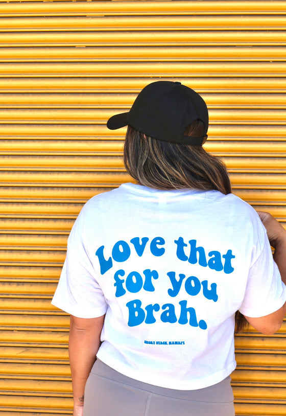 *LOVE THAT FOR YOU BRAH CROP- White