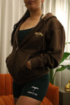*RESTOCK! Signature zip hoodie-Brown