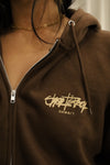 *RESTOCK! Signature zip hoodie-Brown