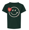 *** PRE ORDER- BUJO BAE X SHORT STACK COLLAB- ADULTS AND KIDS // ANTHURIUM SHAKA SMILES- Forest Green/ Red