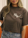 BIG HILO ENERGY - CROP TOP- Brown